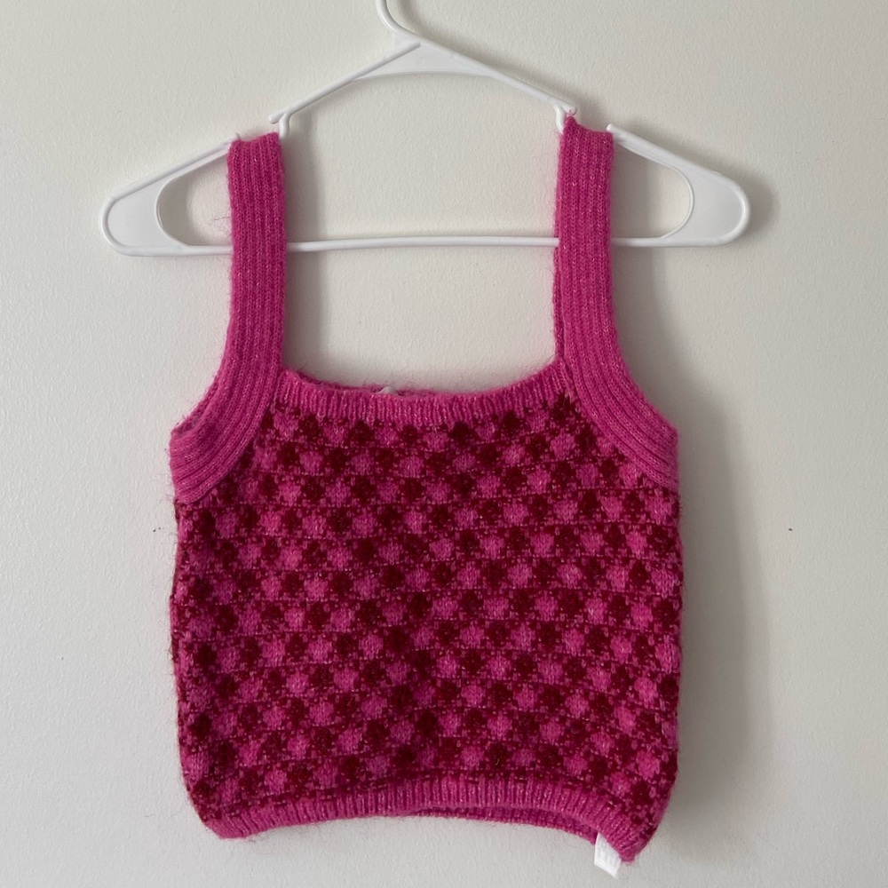 Zara size small knit checkered top